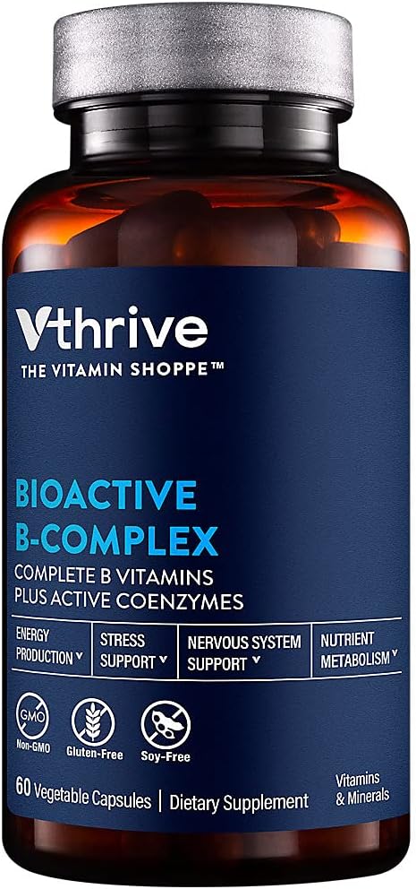 Vthrive Bioactive B-Complex Food Supplement – Active Coenzymes for Energy & Metabolism, 60 Capsules - görsel 1