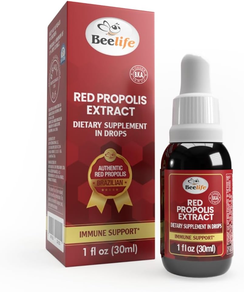 Beelife Red Bee Propolis Extract - 100% Pure Brazilian Tincture, High Artepillin-C, Immune Support (30 ml) - görsel 1