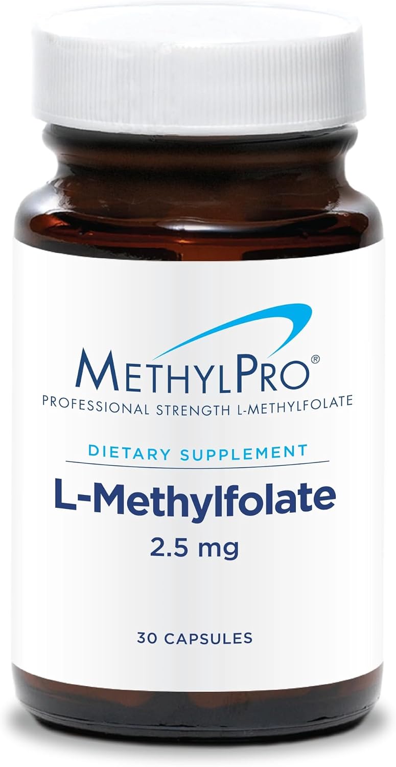 MethylPro L-Methylfolate 2.5 mg - Promotes a Balanced Mood - Active Folate for Methylation & Biochemical Reactions - Highly Bio-available - Flexible Dosage - 30 Capsules - görsel 1