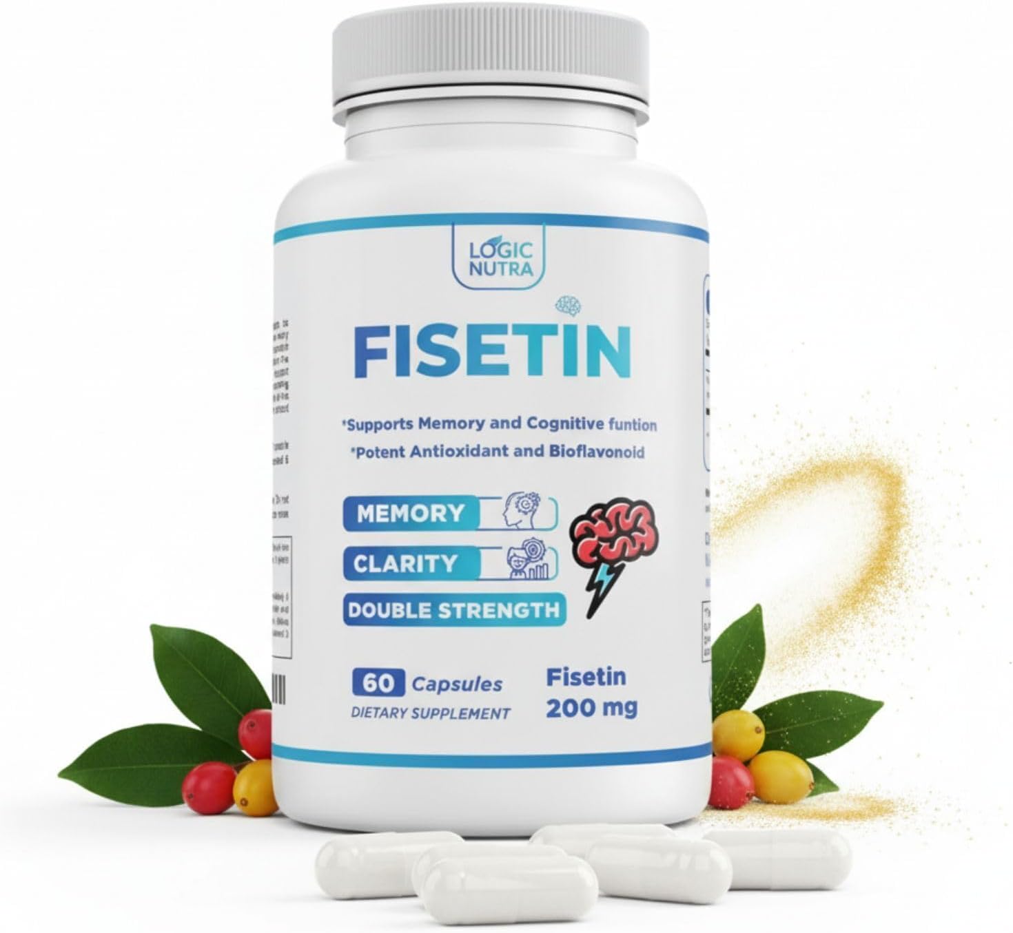 Logic Nutra Fisetin Double Strength - 200 mg - 60 Capsules - görsel 1
