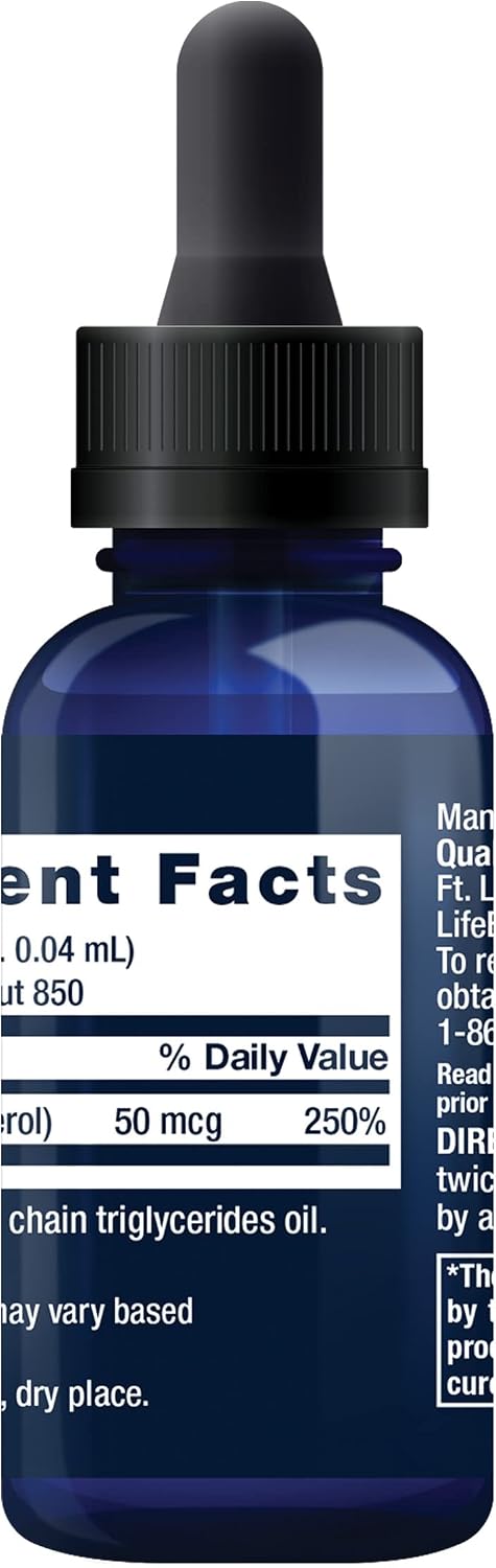 Life Extension Liquid Vitamin D3, 50 mcg (2000 IU), Unflavoured, 29.57 ml - görsel 3