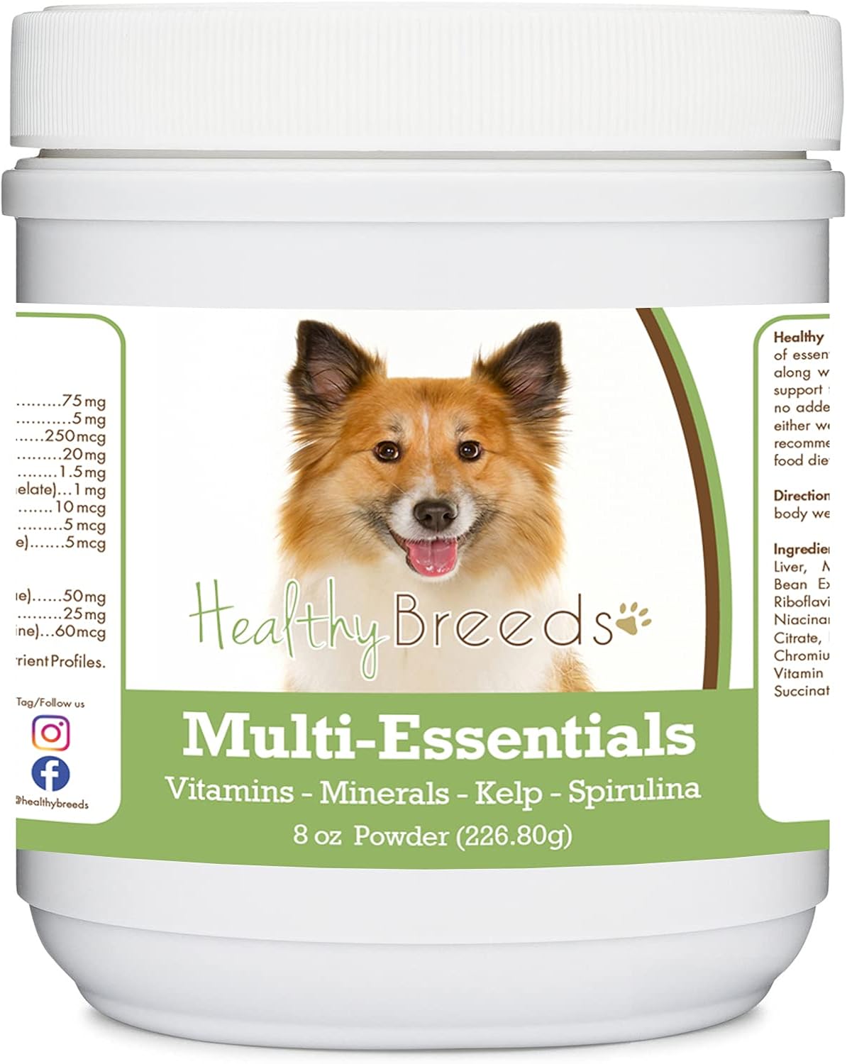 Healthy Breeds Icelandic Sheepdog Multi-Essentials Powder for Dogs – Vitamins, Minerals & Antioxidants – 227 g - görsel 1