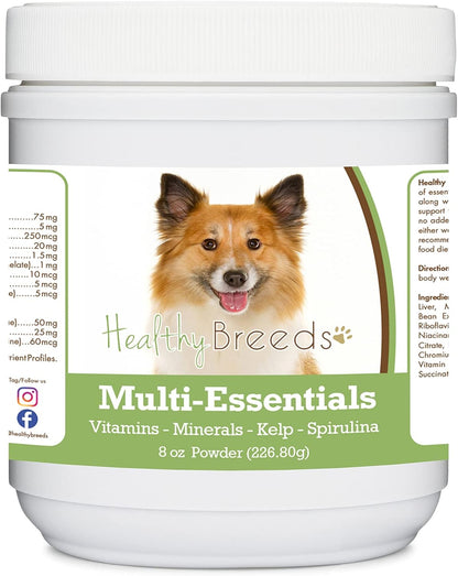 Healthy Breeds Icelandic Sheepdog Multi-Essentials Powder for Dogs – Vitamins, Minerals & Antioxidants – 227 g
