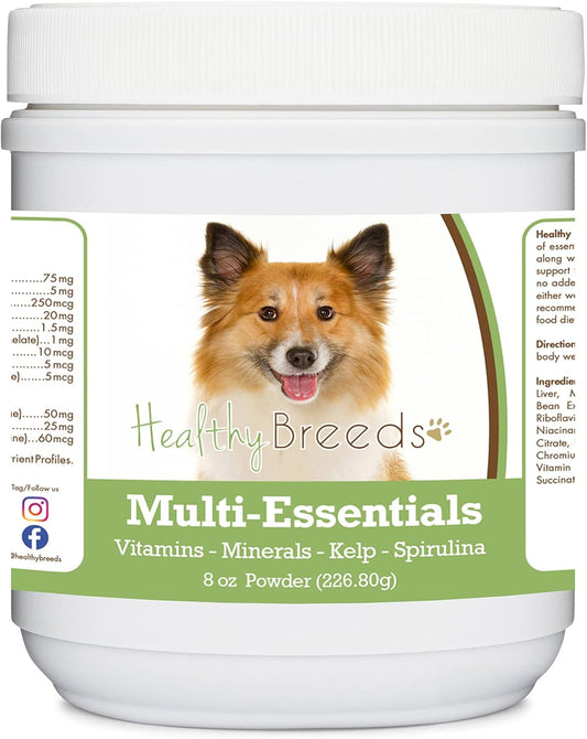 Healthy Breeds Icelandic Sheepdog Multi-Essentials Powder for Dogs – Vitamins, Minerals & Antioxidants – 227 g