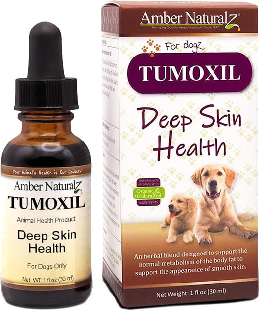Amber NaturalZ Tumoxil Deep Skin Health Herbal Supplement for Dogs and Puppies, 30 ml