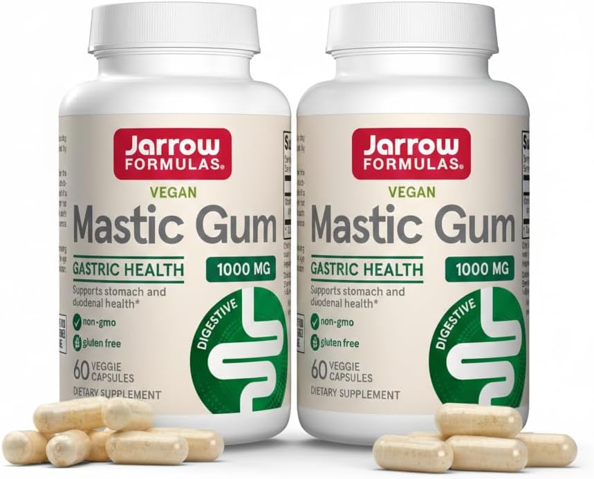 Jarrow Formulae Mastic Gum 1000 mg – 60 Vegetarian Capsules - görsel 10