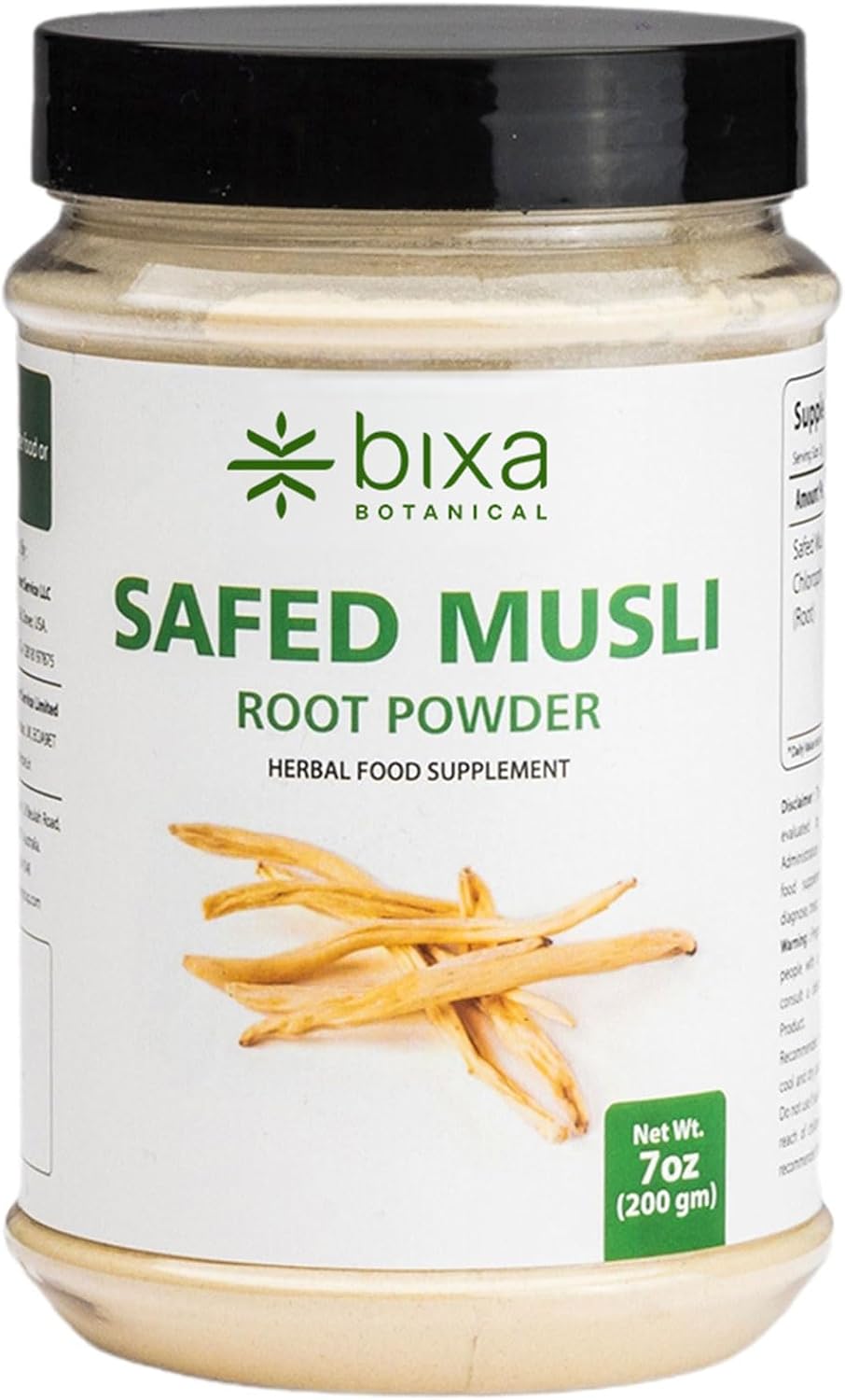 bixa BOTANICAL Safed Musli Powder - Chlorophytum Borivilianum - Ayurvedic Root for Strength and Vitality - Vegan, Non-GMO, Clean Label - 7 oz (200 g) - görsel 1