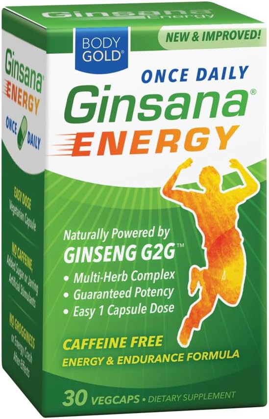 Body Gold Ginsana Energy – Panax Ginseng Extract with Energising Herbal Blend, 90 Capsules (Pack of 3) - görsel 6