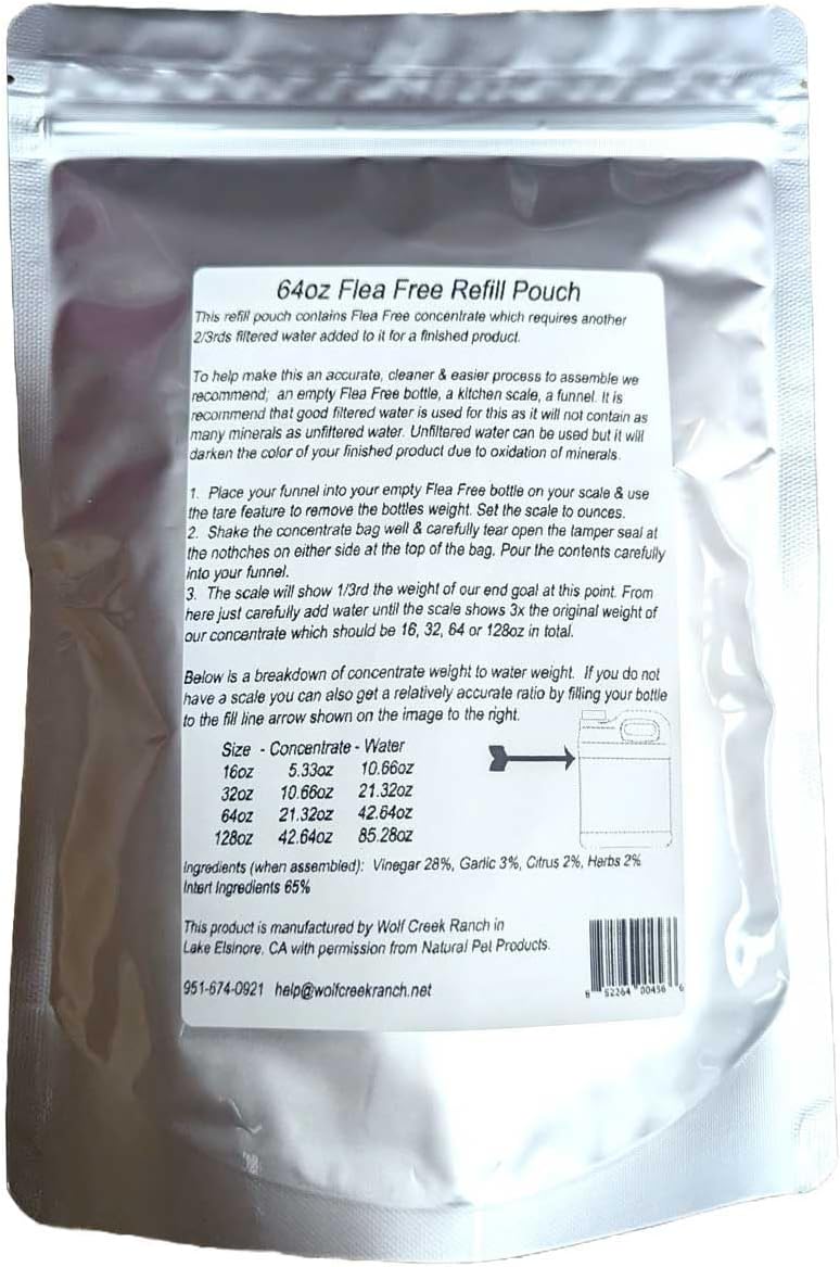 Flea-Free Pure Organic Food Supplement Refill (1.8L) - görsel 1