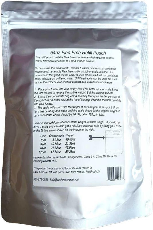Flea-Free Pure Organic Food Supplement Refill (1.8L)