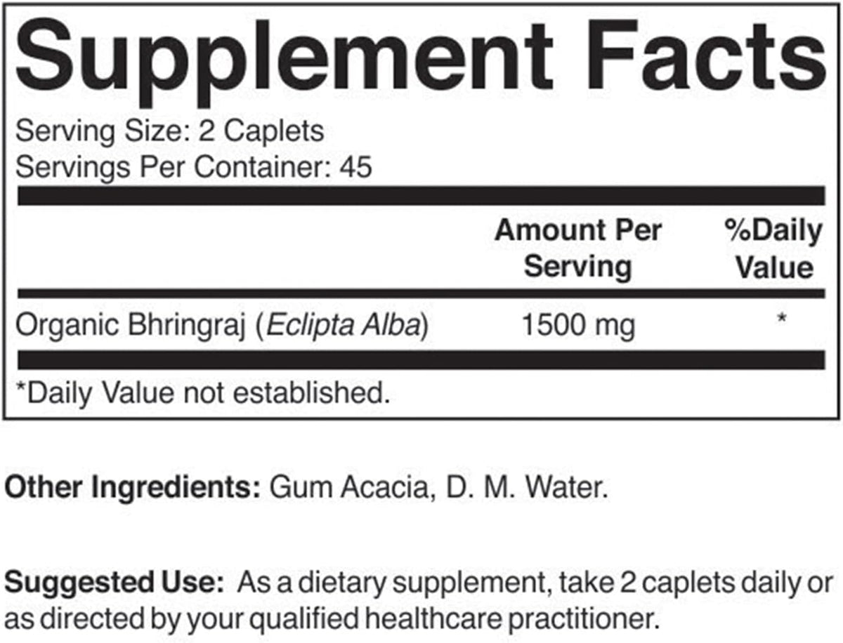 Brieofood Organic Bhringraj 1500mg, 45 Servings, 90 Vegetarian Tablets - görsel 2
