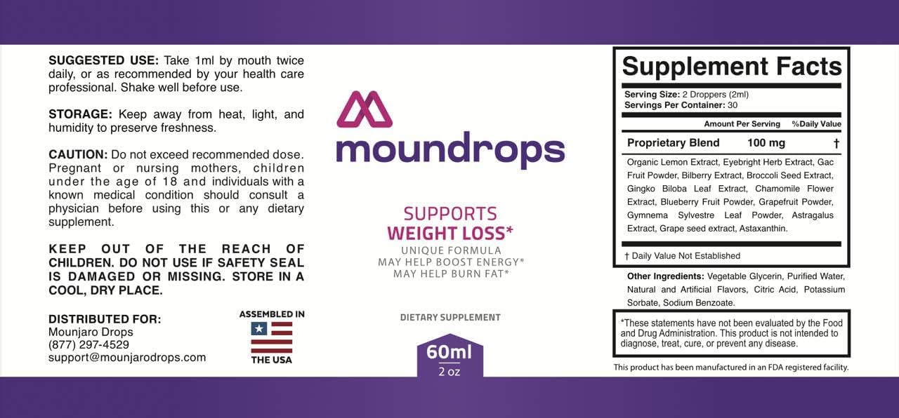 Moundrops, Official All-Natural Liquid Supplement for Energy and Wellbeing (90 Servings, Pack of 3) - görsel 2