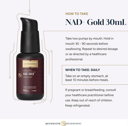 Quicksilver Scientific NAD+ Gold 30ml