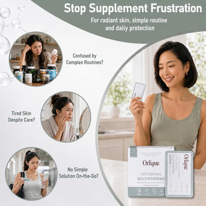 Orlique Liposomal Glutathione Supplement with Vitamin C, Mango Dragon Fruit, 30 Sachets