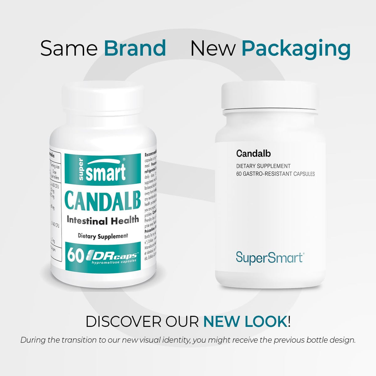 Supersmart Candalb - Probiotic & Prebiotic Supplement with Lactobacillus Acidophilus, Rhamnosus & Inulin - 60 DRcaps - görsel 2