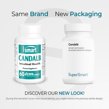 Supersmart Candalb - Probiotic & Prebiotic Supplement with Lactobacillus Acidophilus, Rhamnosus & Inulin - 60 DRcaps