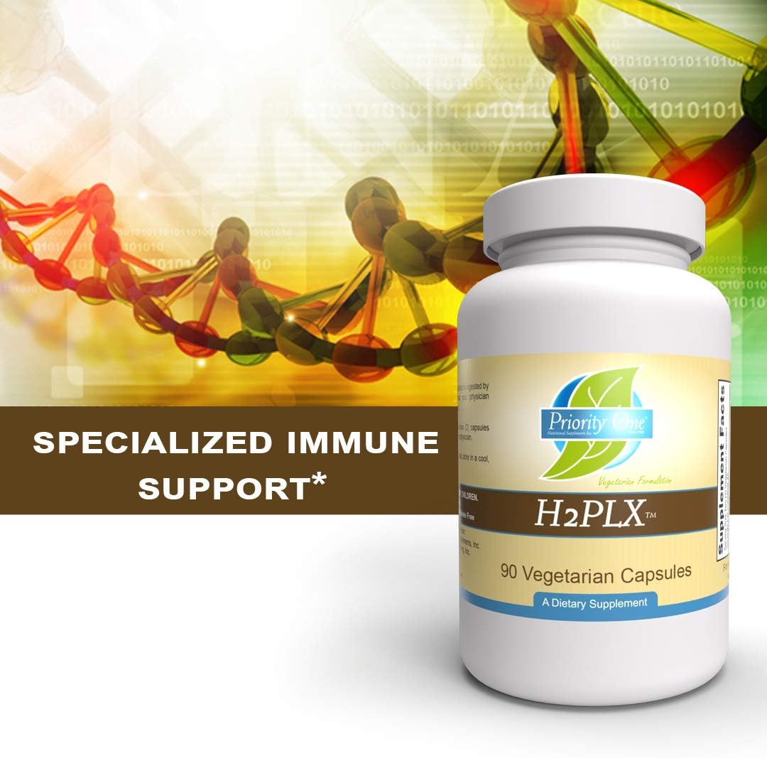 Priority One Vitamins H2PLX - Specialised Immune Support Formula with Lithium, Melissa Extract, and Other Critical Supportive Nutrients, 90 Vegetarian Capsules - görsel 6