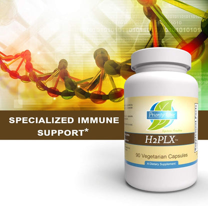 Priority One Vitamins H2PLX - Specialised Immune Support Formula with Lithium, Melissa Extract, and Other Critical Supportive Nutrients, 90 Vegetarian Capsules