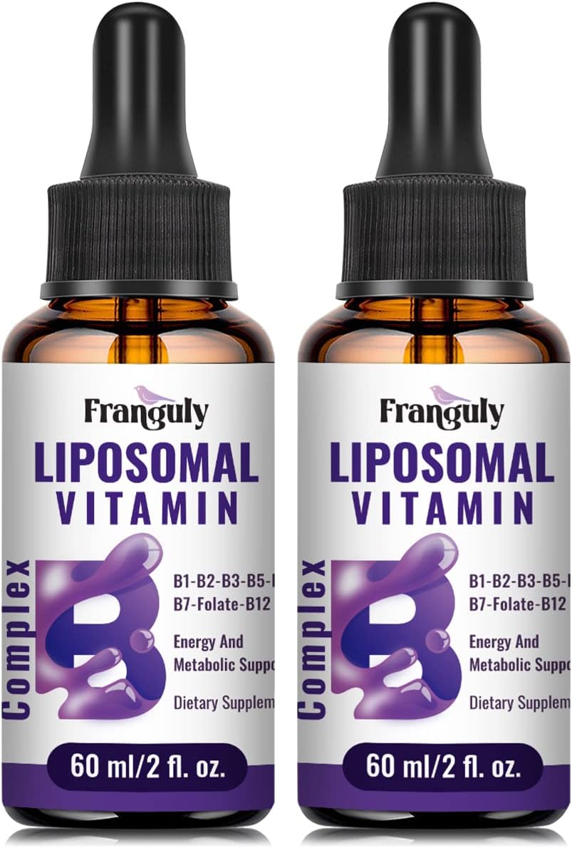 Franguly Liposomal B Complex - All B Vitamins, Methylated B12, Liquid Drops, 60 ml - görsel 1