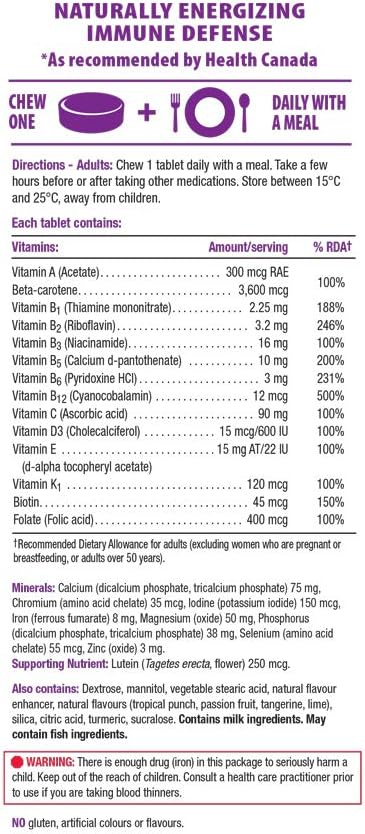 Jamieson 100% Complete Chewable Multivitamin for Adults - Citrus Twist - 60 Chewable Tablets - görsel 4