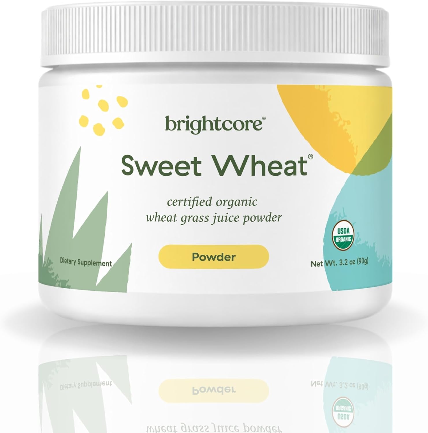 Brightcore Nutrition Sweet Wheat Wheatgrass Juice Powder – Super Greens for Digestive Comfort & Vitality, 90g - görsel 1