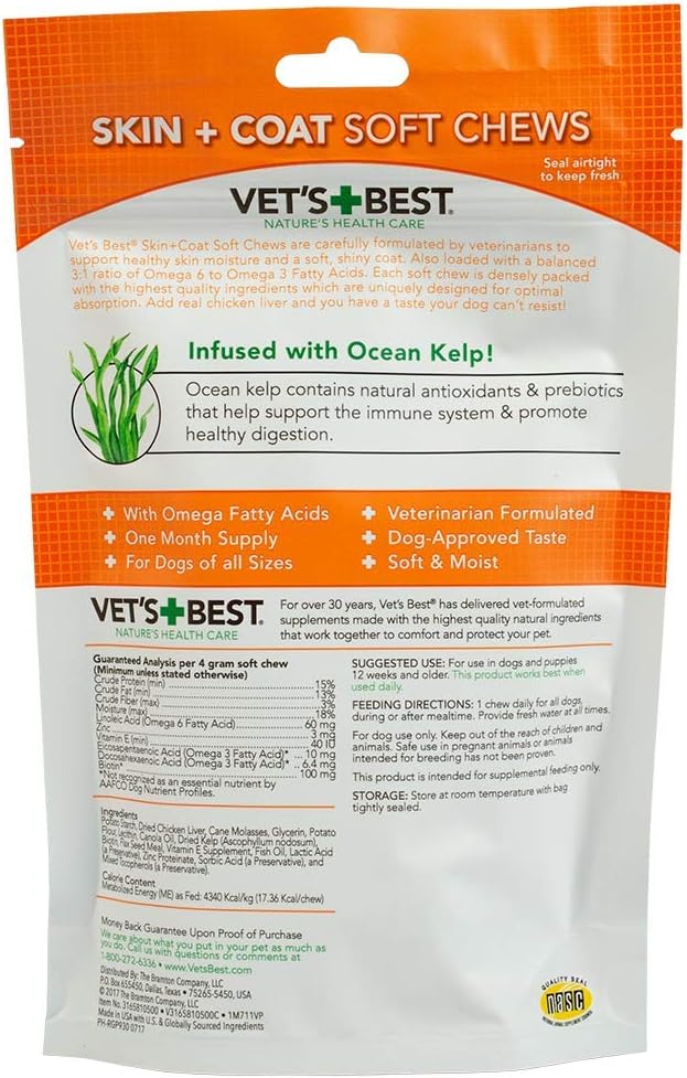 Vet's Best Skin & Coat Dog Supplements - 30 Soft Chews - görsel 3