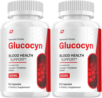 Glucocyn Capsules – All-Natural Blood Sugar Support Supplement, 120 Capsules (2-Pack)
