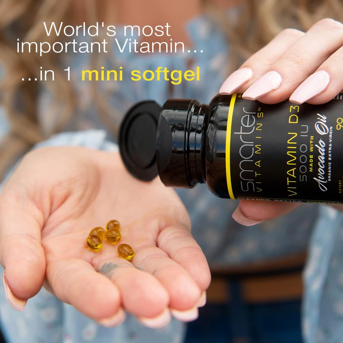 Smarter Vitamin D3 5000 IU in Avocado Oil 125mcg - 90 Mini Softgels - görsel 6