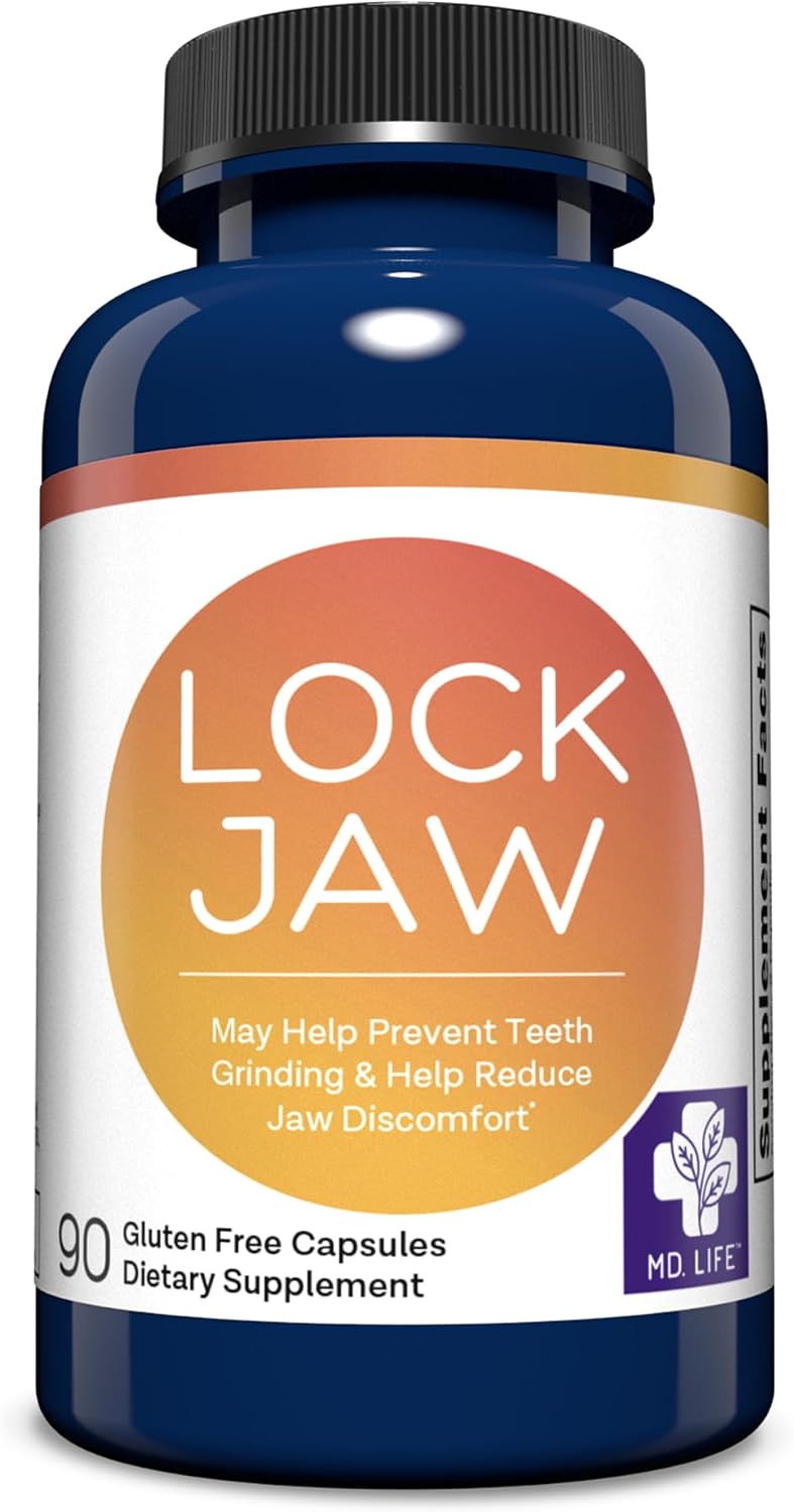 MD.LIFE Lock Jaw Assistance - Jaw Tension Relaxer Supplement with Suan Zao Ren and L-Theanine - 60 Vegan Capsules - görsel 9