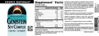 Source Naturals Genistein Soy Complex - 40 mg Soy Isoflavones, 60 Tablets