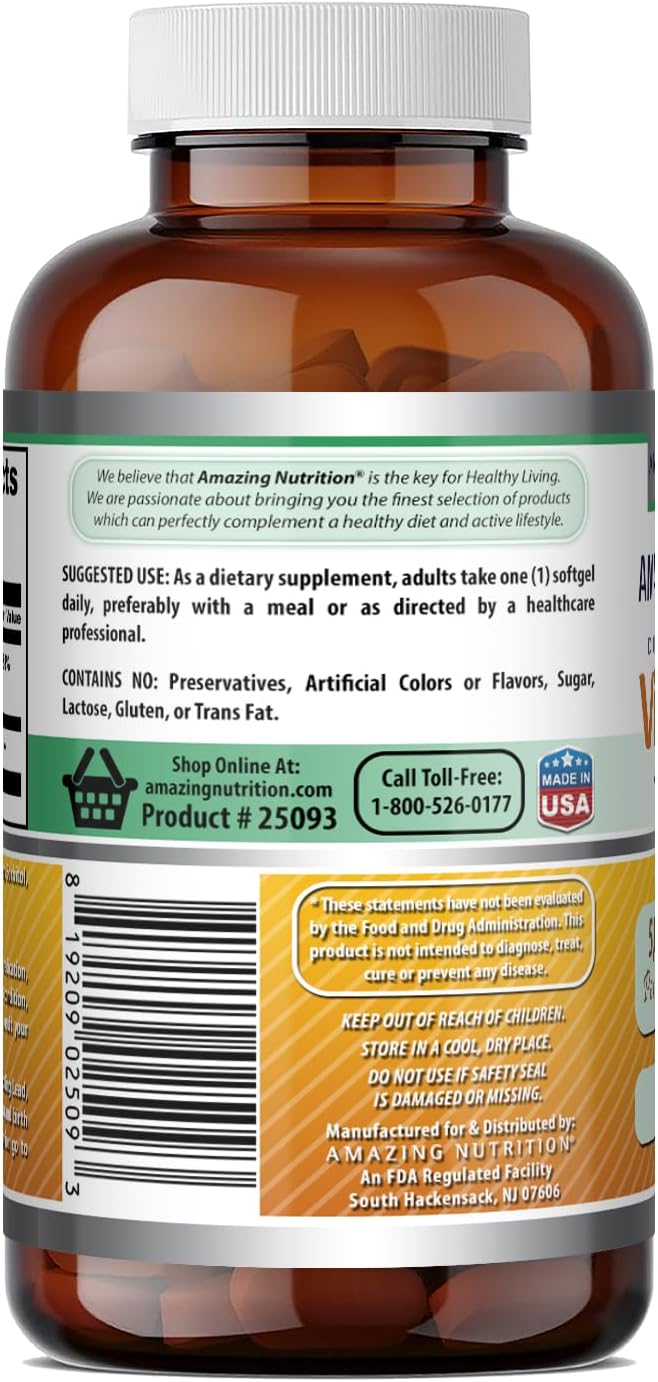 Amazing Formulae Vitamin D3 with Coconut Oil – Calcium Absorption: Without enough vitamin D, your body cannot – Image 3