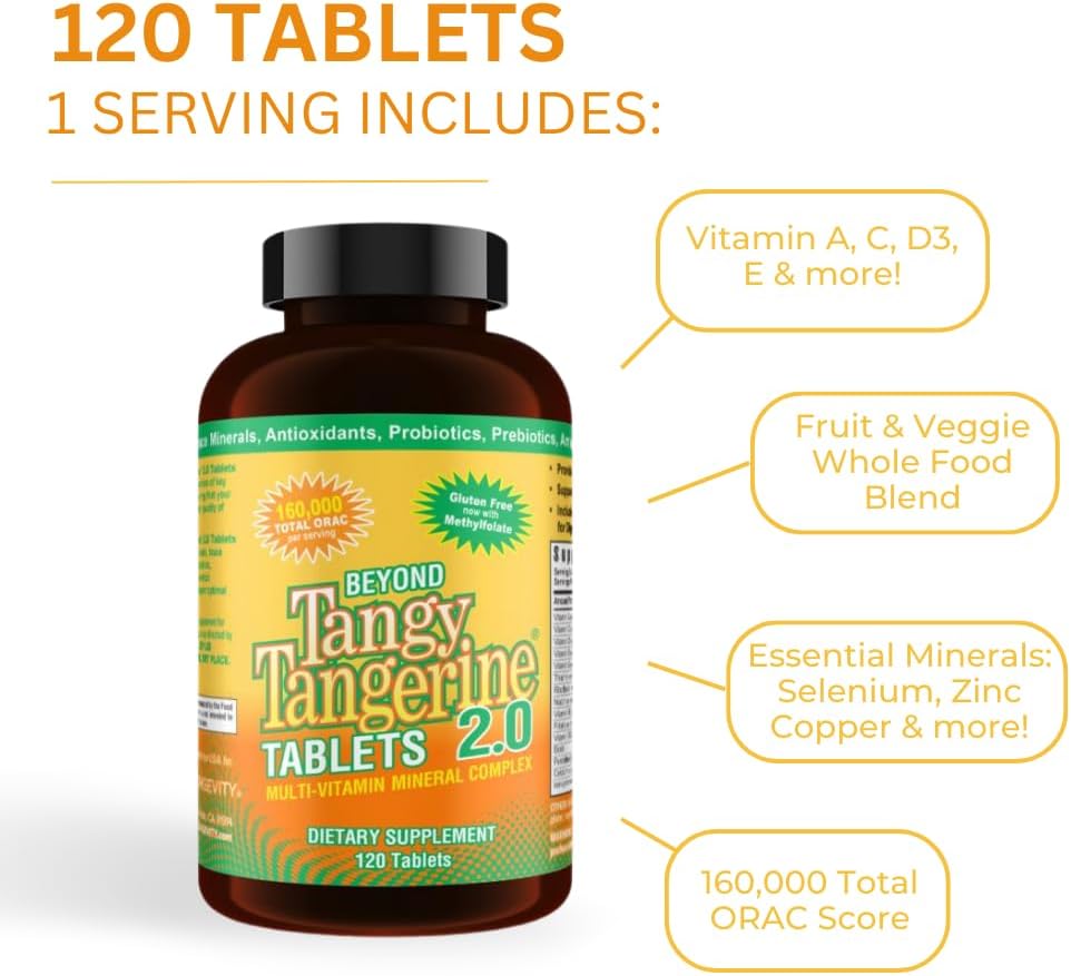 Youngevity Beyond Tangy Tangerine 2.0 Multivitamin & Mineral Complex – 120 Tablets - görsel 5