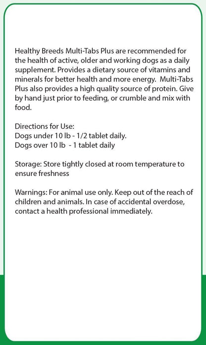 Healthy Breeds Chinook Multi-Tabs Plus Chewable Tablets 180 Count