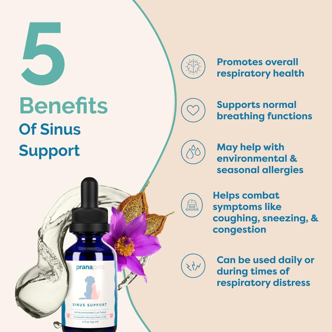 PranaPets Sinus Support Liquid Supplement for Pets - görsel 3