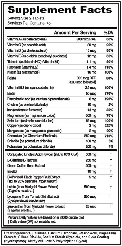 Evlution Nutrition VitaLean - Multivitamin with Weight Management Support - 45 Servings