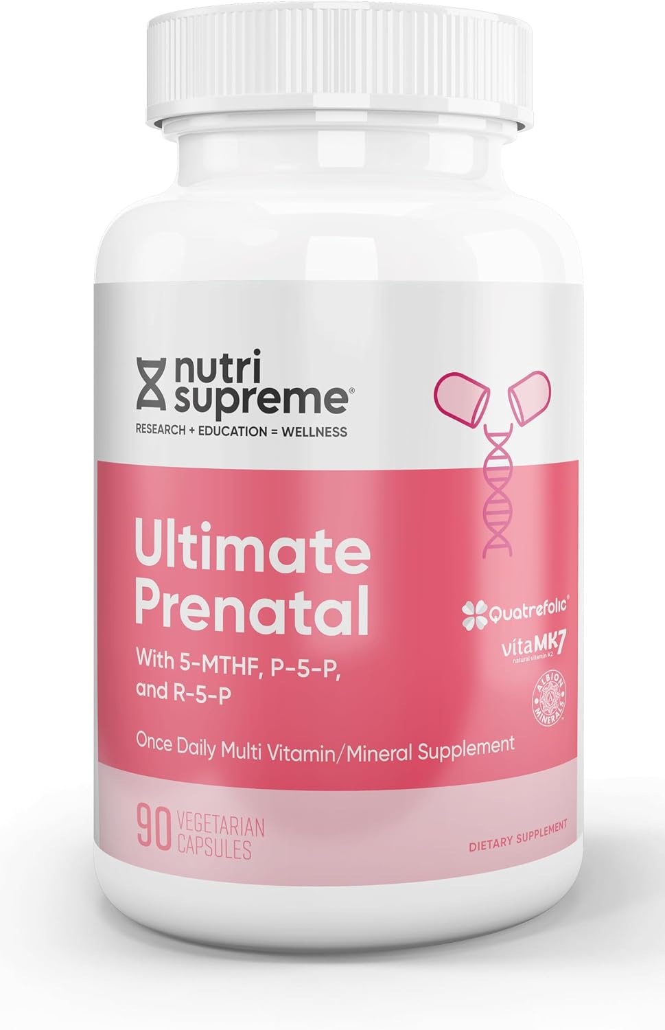 Nutri Supreme Prenatal Vitamin, Chewable Prenatal Vitamins for Women with 800 mcg of Folate, Complete Pregnancy Multivitamin with Iron, Kosher, Cherry Flavour, 90 Count - görsel 7