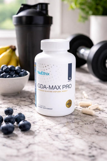 NuEthix Formulations GDA-MAX PRO - Double Berberine HCL Supplement for Glucose Metabolism and Weight Management - 90 Capsules