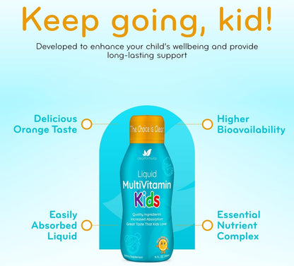 Clear Formulae Sugar Free Liquid Multivitamin for Children – Orange Flavour