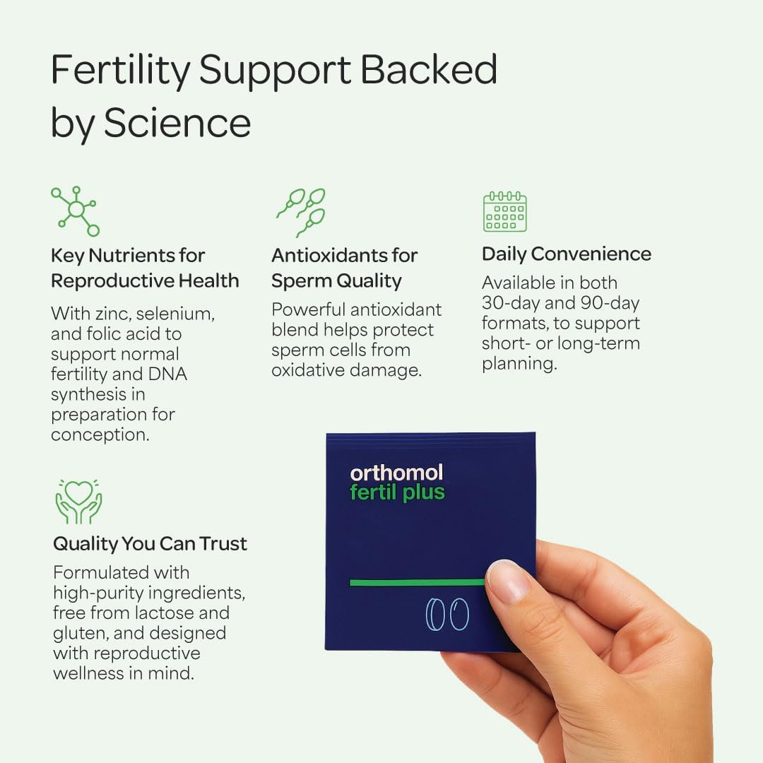 Orthomol Fertil Plus 30 – Male Prenatal Supplement with Selenium & L-Carnitine (30-Day Supply) - görsel 4