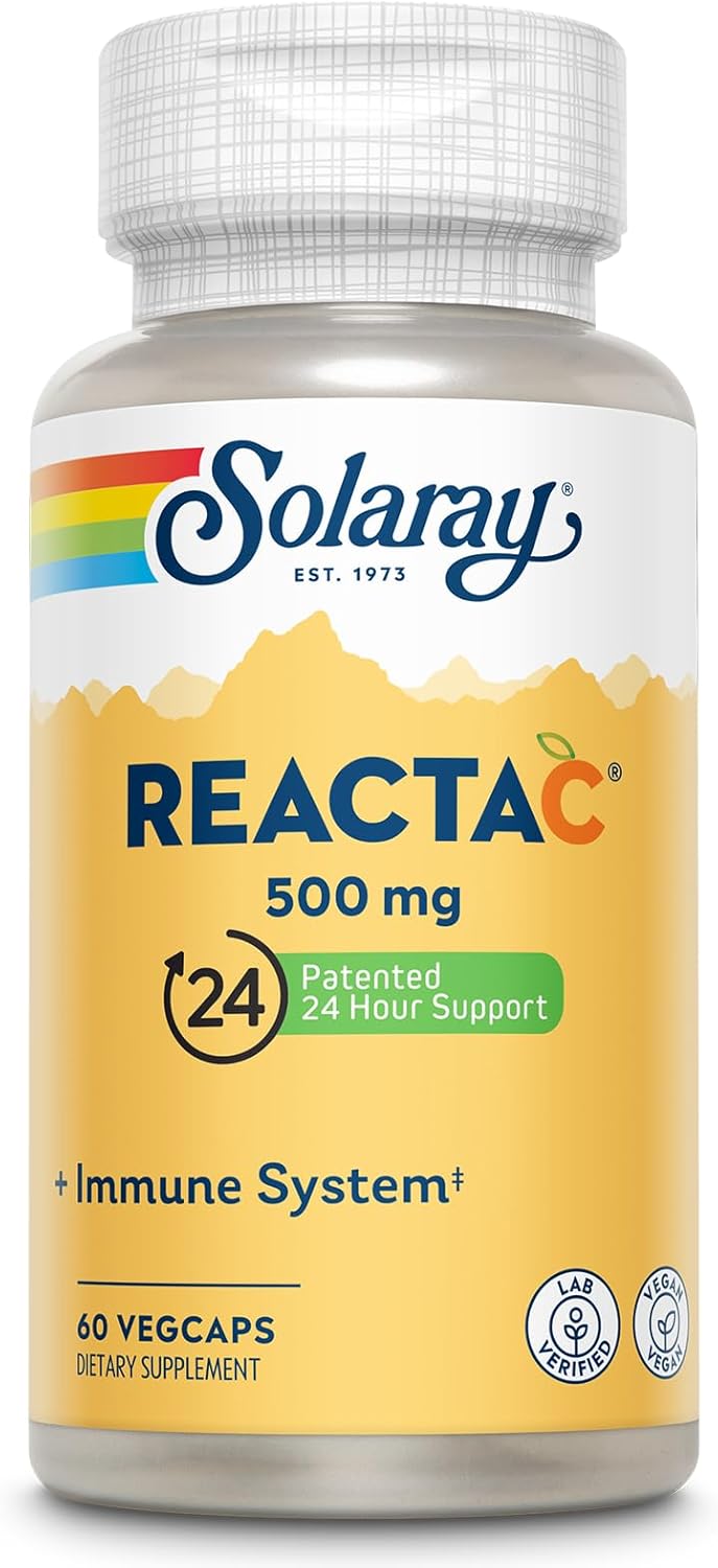 SOLARAY Reacta-C with 500mg Vitamin C and Bioflavonoids - 120 Capsules - görsel 7
