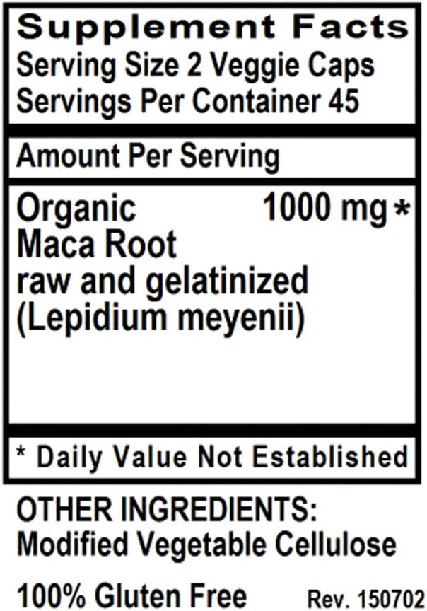 Holly Hill Health Foods Maca - 90 Vegetarian Capsules - görsel 4