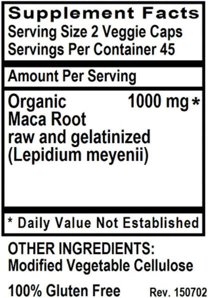 Holly Hill Health Foods Maca - 90 Vegetarian Capsules