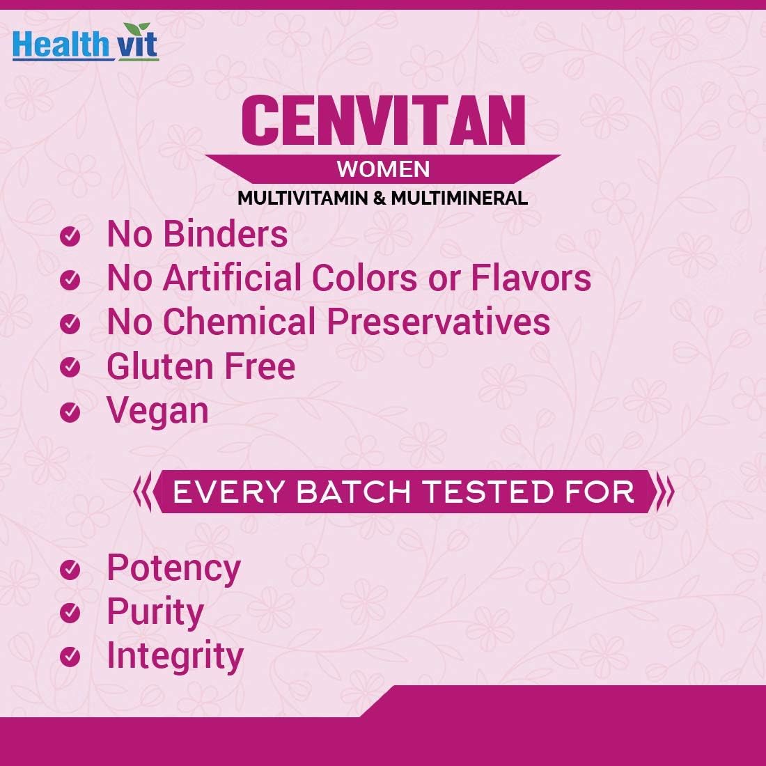 Dharma Healthvit Cenvitan Women's Multivitamin & Multimineral with 26 Nutrients - görsel 8