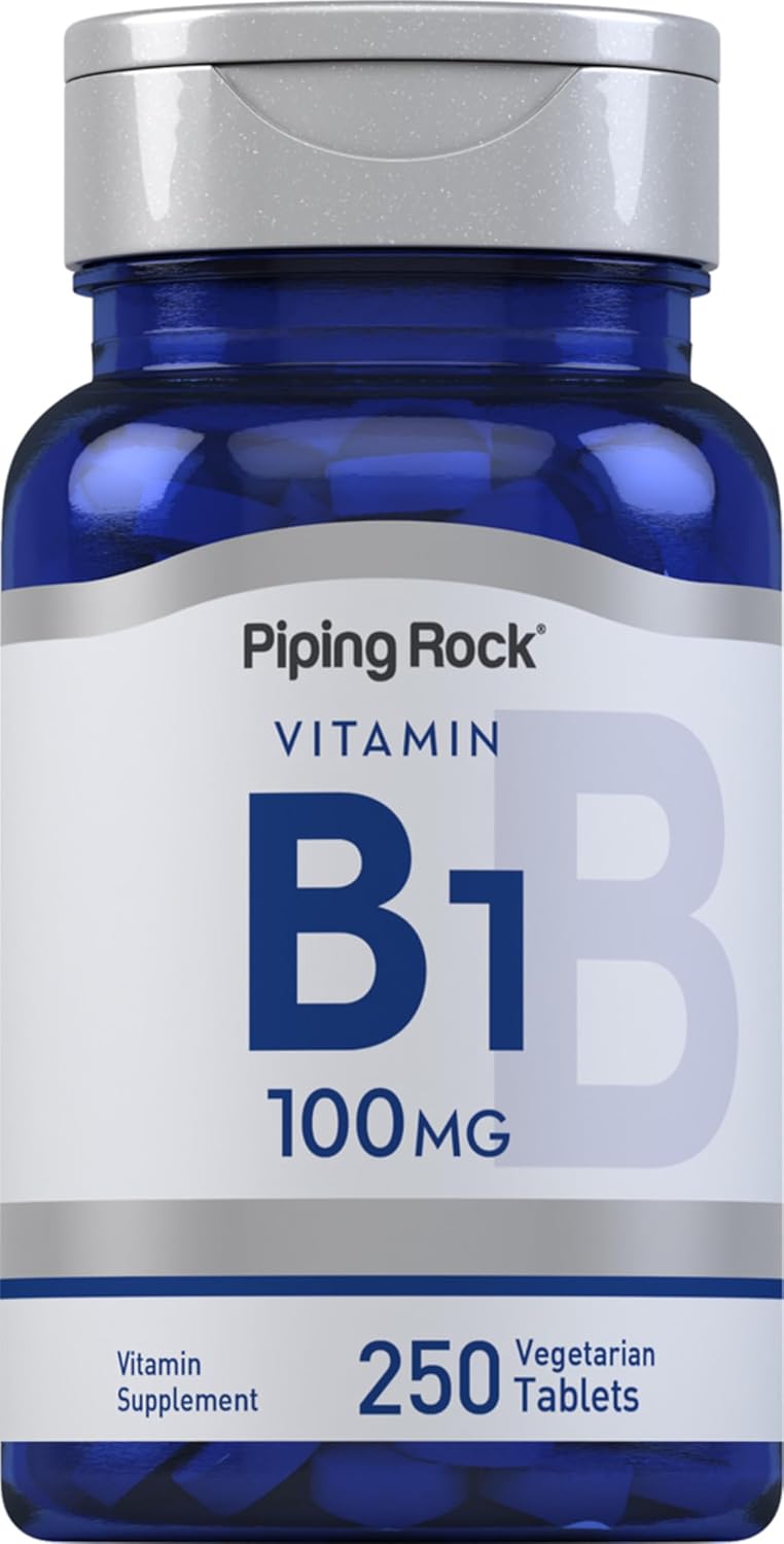 Piping Rock Vitamin B1 100mg | 250 Tablets | Thiamine Supplement - görsel 1