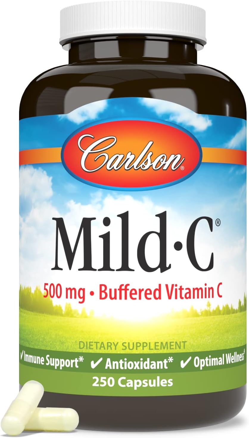 Carlson Mild-C 500 mg Buffered Vitamin C – 250 Capsules - görsel 5