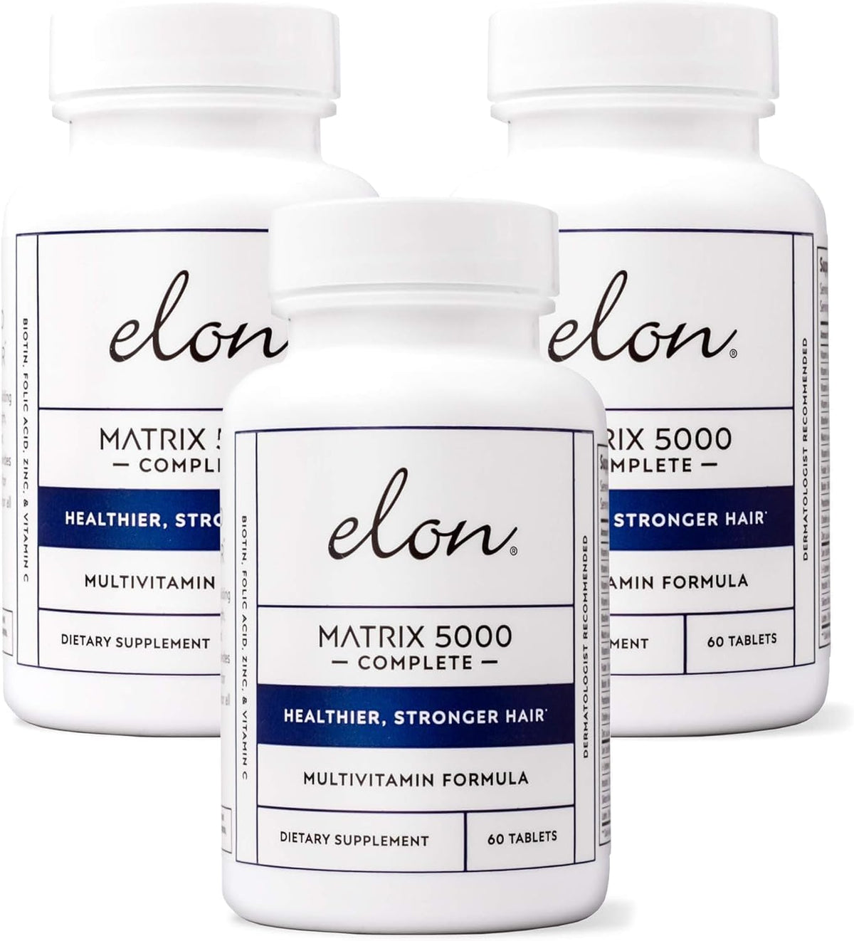 Elon Matrix 5000 Complete Multivitamin — Skin, Hair & Nail Support, 180 Tablets (Pack of 3) - görsel 1