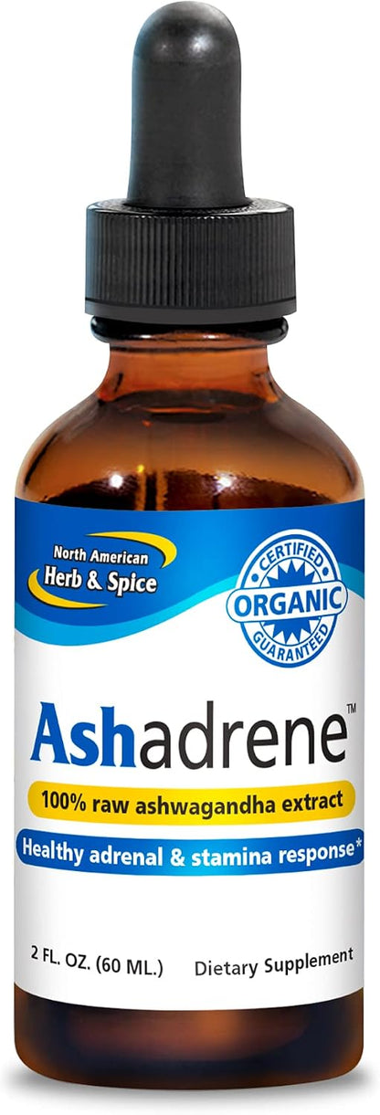 NORTH AMERICAN HERB & SPICE Ashadrene - 100% Raw Ashwagandha Extract - 2 fl oz (59 ml)