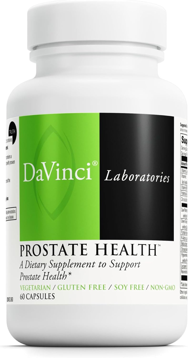 DaVinci Labs Prostate Health - Support for Prostate, Urinary & Men's Health with Saw Palmetto, Zinc, Green Tea Extract & More - 60 Vegetarian Capsules - görsel 1
