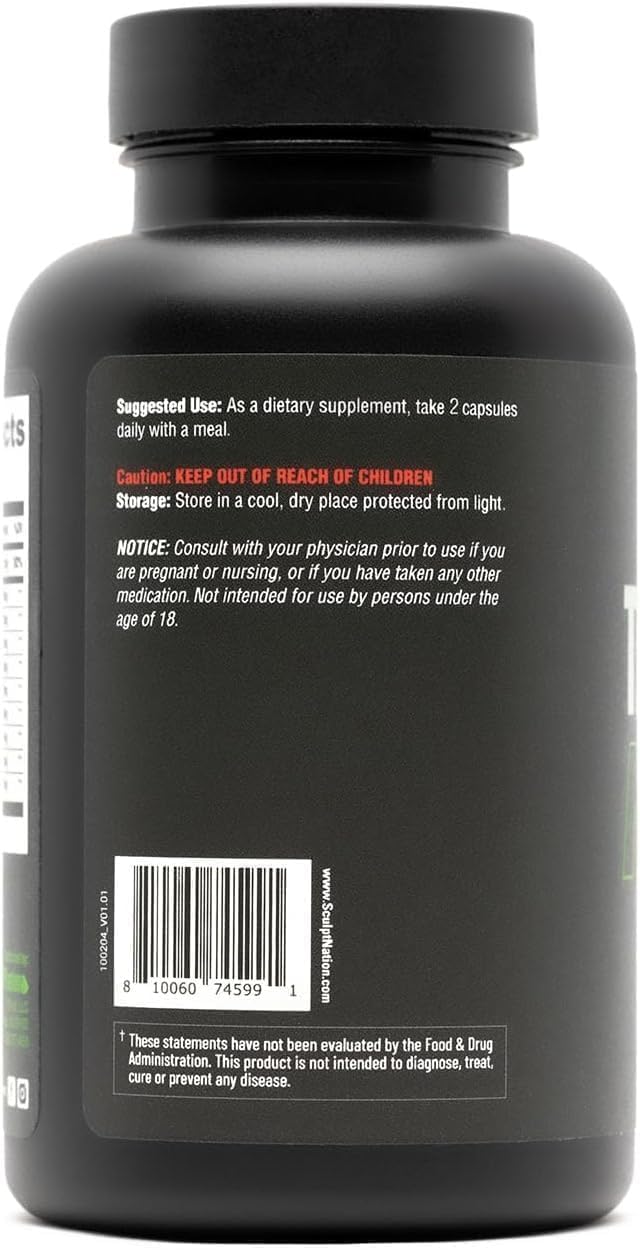 Sculpt Nation - Tribulus Terrestris Supplement with Ashwagandha, Tribulus Extract and American Ginseng Root - 60 Gluten-free Capsules - 2 Pack - görsel 5