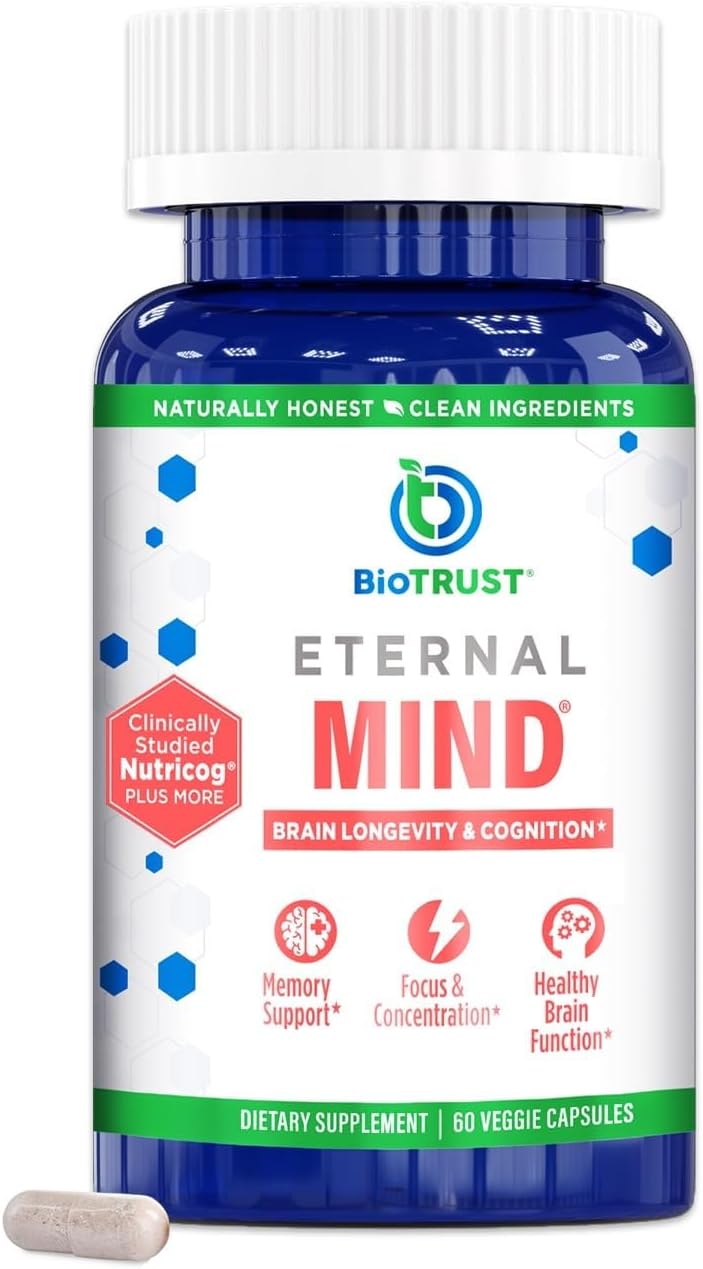 BioTrust Eternal Mind Brain Supplement for Memory & Focus - 30 Capsules - görsel 1